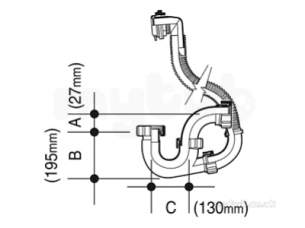 Osma Above Ground Drainage -  5v848w White Osma 11/2 Inch X76mm Bath Trap