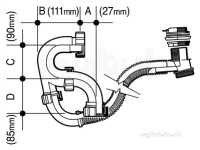 Osma Above Ground Drainage -  5v859w White Osma 40mm Bath Trap 11/2wf