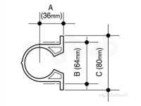 Osma Push Fit Wastes -  5w081w 40mm Pipe Bracket Bs5254 5w081 W