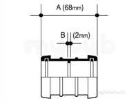 Osma Push Fit Wastes -  5w105w 40mm Double Socket Bs5254