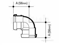 Osma Push Fit Wastes -  5w160w 40mm Knuckle Bend 90 Degree Bs5254