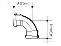 Osma Push Fit Wastes -  5w161w 40mm Bend 87.5deg Bs5254 5w161 W