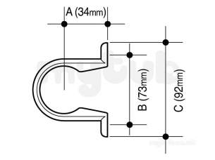 Osma Above Ground Drainage -  5m081b Black Osma 40mm Pipe Bracket
