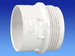 Osma Above Ground Drainage -  2z128w Osma White 50mm M.i. Connectr