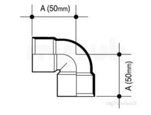 Osma Above Ground Drainage -  5z160 40mm Knuckle Bend 90 Deg Black Abs