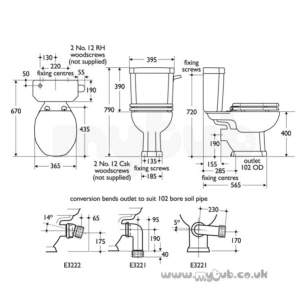 Ideal Standard Classic -  Ideal Standard Plaza E3690 Cc Cistern Ex Lever White