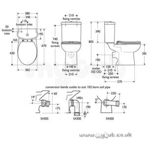 Armitage Entry Level Sanitaryware -  Armitage Shanks Montana S3873 D/f P/bttn Bsio Cistern Wh-special