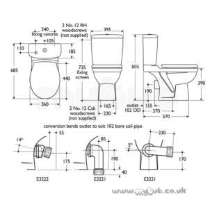 Ideal Standard Wc Seats -  Ideal Standard E7590 Alto Seat And Cover White With Stainless Steel Hinges