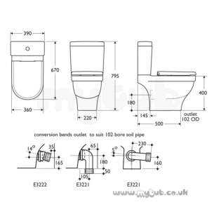 Ideal Standard Washpoint -  Ideal Standard Washpoint R3662 C/c Df Cistern White Obsolete