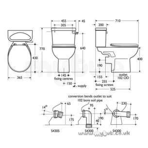 Armitage Shanks Mid Range Sanitaryware -  Armitage Shanks Wentworth 2 S3161 Cc Wc Pan Wh Special