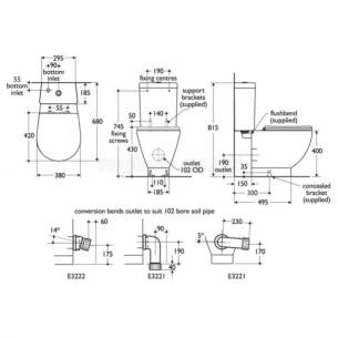 Ideal Standard Concept -  Ideal Standard Concept E785001 Wall Hung Ho Pan White