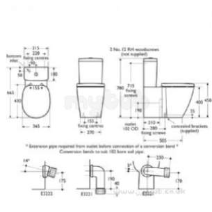 Ideal Standard Concept -  Ideal Standard Arc E786001 C/c Bsio Cistern 6/4l White