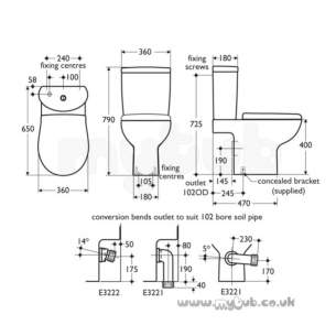 Ideal Standard Create -  Ideal Standard Drift E3086 6l Dfv Bsio Cistern White