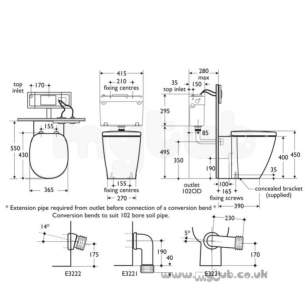 Ideal Standard Concept -  Ideal Standard Concept E791601 Btw Ho Pan White