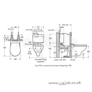 Ideal Standard Create -  Ideal Standard Create E3014 H/o Wall Hung Pan White