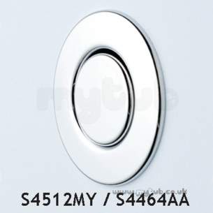 Armitage Shanks Commercial Sanitaryware -  Armitage Shanks Sentry Pbutton Stainless Steel Pneu 200mm S4445my