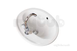 Eastbrook Sanitary Ware -  60.0011 Inset Vanity 510 X 420mm Two Tap Holes Wh