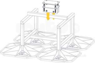 On Roof Support Systems -  Big Foot Heavy Duty Cube With Feet 600 X 600mm