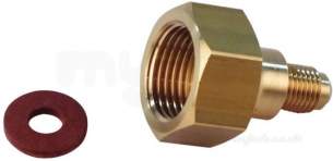 Brass Fittings -  Bullfinch Lgl Cylinder Adaptor (bsp) 1/4 X 5/8 Inch