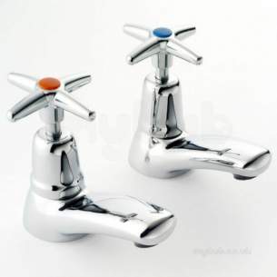 Pegler Mercia Brassware -  Mercia X-top 1/2 Inch Basin Pillar Taps