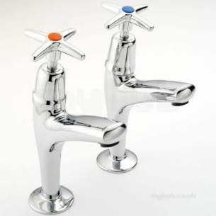 Pegler Mercia Brassware -  Mercia X-top 1/2 Inch High Neck Sink Taps
