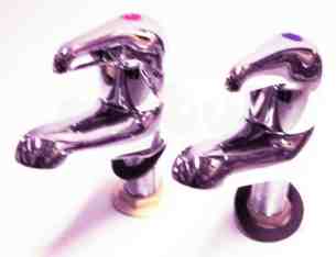 Pegler Contract Brassware -  Pegler Yorkshire Leger Basin Tap Chrome Plated 0.5 Inch Pair