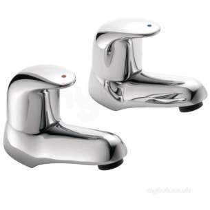 Pegler Luxury Bathroom Brassware -  Haze 464001 1/2 Basin Tap Pair 4g4001