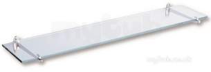 Delabie Accessories and Miscellaneous -  Delabie Glass Shelf 120x600 Rounded Edges