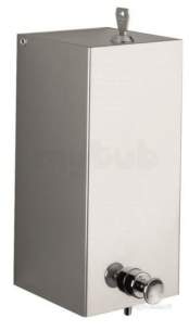 Delabie Dispensers -  Delabie Liquid Soap Dispenser 1l Stainless Steel Satin Finish