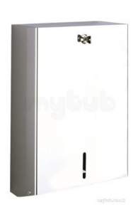 Delabie Dispensers -  Delabie Folded Paper Towel Dispenser Polished Stainless Steel