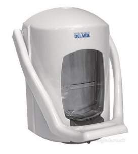Delabie Dispensers -  Delabie Hypereco Liquid Soap Dispenser Elbow Control 0.9l White Abs