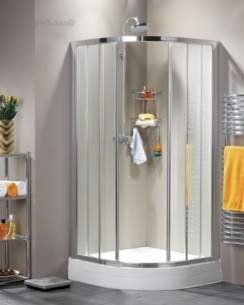 Roman Shower Enclosures -  Roman 1000 X 800mm Curved Quadrant Slv