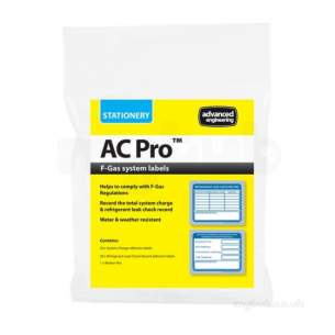 Advanced Engineering Limited -  Advanced Engineering Ac-pro F-gas System Labels Pack Of 60