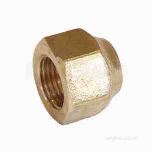 Brass Fittings -  Bullfinch Lgl Short Flared Nut 3/8 Inch