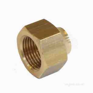Brass Fittings -  Bullfinch Lgl Flared Short Reducing Nut 1/2 X 3/8 Inch