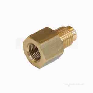 Brass Fittings -  Bullfinch Lgl U3-4a Connector Female Flared X Female Pipe Thread 1/4 X 1/8 Inch