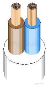 Cable -  0.75mm 2-core Flex White Pvc 100m Per M