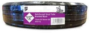 Condensing Unit Blocks and Trays -  Aspen Braided Pvc Tube Black 1/2 Inch X 30m