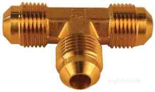 Brass Fittings -  Parker 144f-6 Male Flanged Equal Tee 3/8 Inch