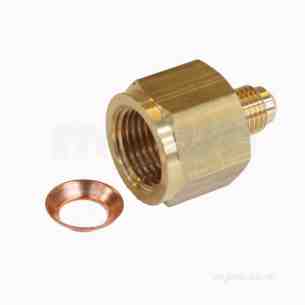 Brass Fittings -  Bullfinch Lgl Reducer Femal Flared X Male Flared 1/2 X 1/4 Inch