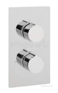 Eastbrook Brassware -  Eastbrook Square Twin Plate Round Rings Chrome