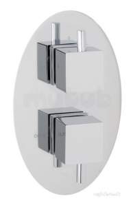 Eastbrook Brassware -  Eastbrook Oval Twin Plate Square Rings Chrome