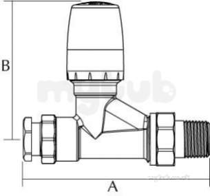 Terrier and Belmont Radiator Valves -  Belmont 98cpls 1 Inch X 1 Inch Strt Chrome Plate