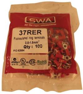 Electrical Accessories and Components -  Specialised Wiring Accesories Ring Terminal 3.7mm Red (pack Of 100)