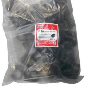 Swa Cable Cleats Conduit and Fittings -  Specialised Wiring Accesories No.16 Cable Cleat 40.6mm Black (pack Of 50)