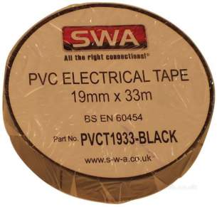 Electrical Accessories and Components -  Specialised Wiring Accesories Pvc Tape 19mm X 33mm Black