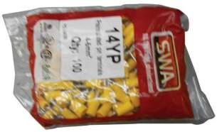 Electrical Accessories and Components -  Specialised Wiring Accesories Pin Terminal 14mm Yellow (pack Of 100)