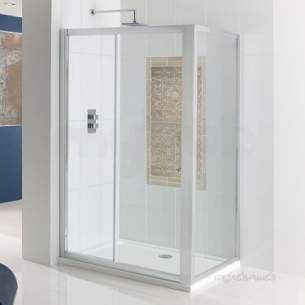 Eastbrook Showers -  Corniche Easy Clean 1100mm Slider Silver 69.0076