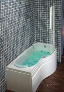 Eastbrook Showers -  C Shape Shower Screen 6mm Easy Clean Silver 69.0140