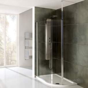 Eastbrook Showers -  Square Pole Walk In Offset 1300 69.0152